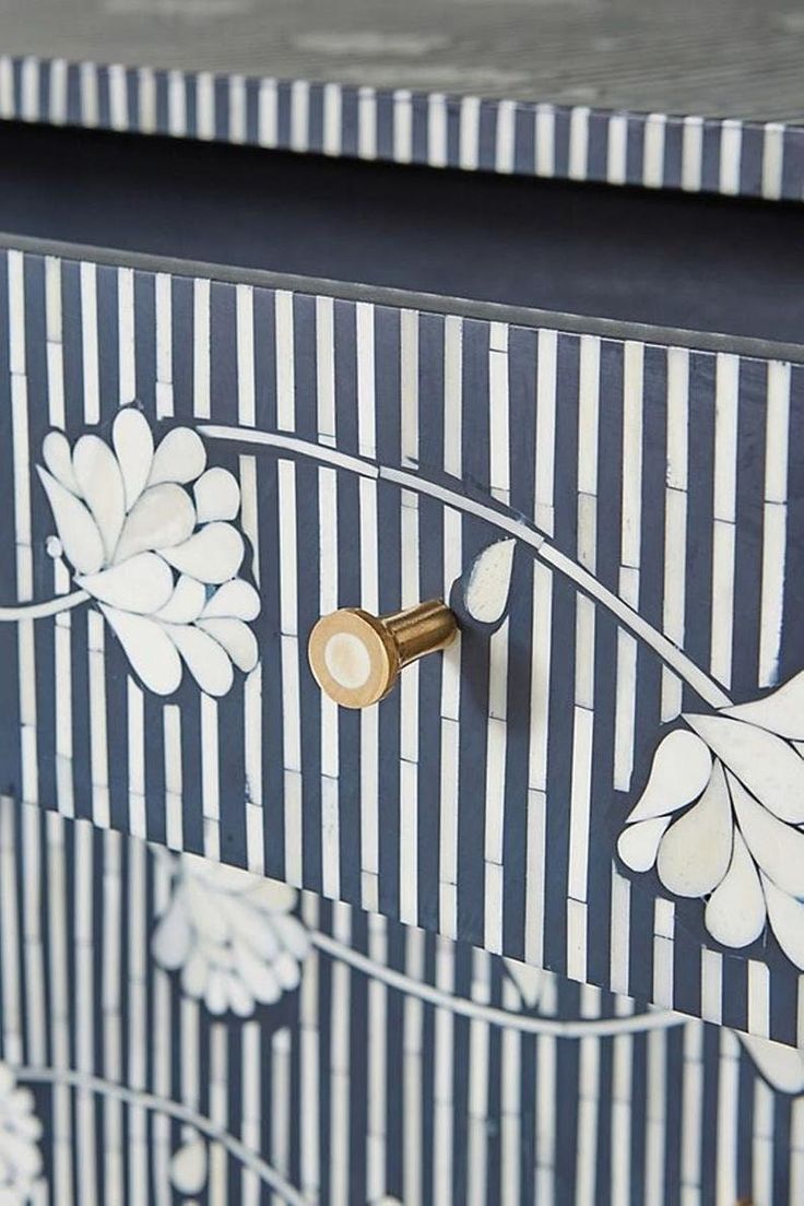 Rayures | Bone Inlay Chest of Drawer-ZAAMS