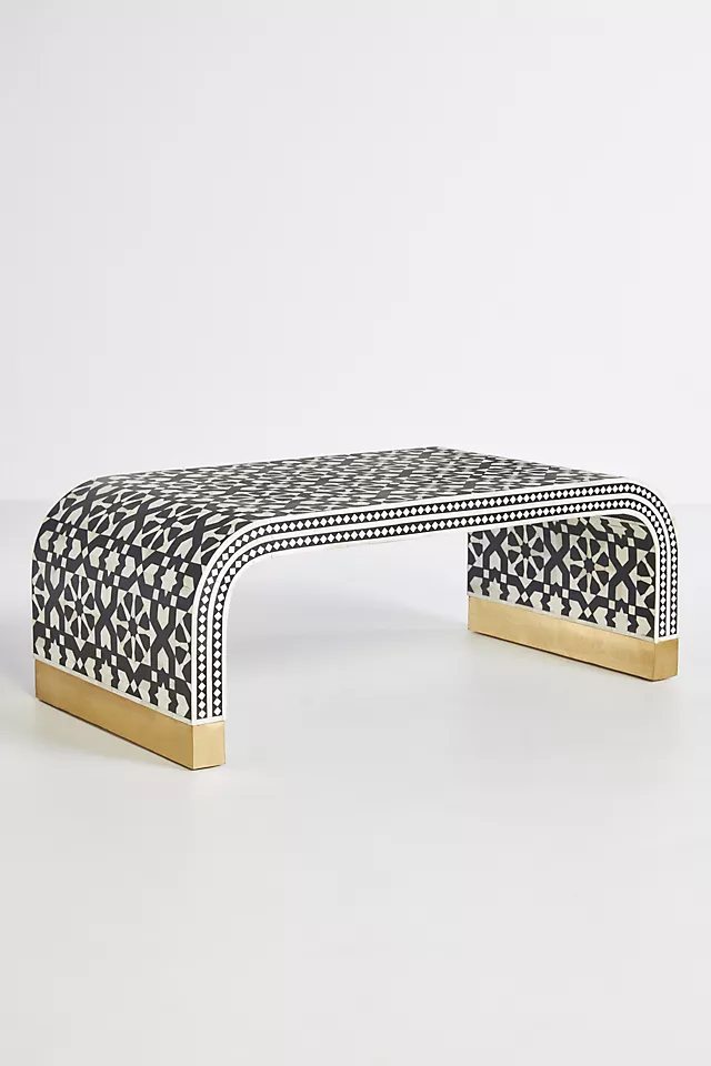 Marrakech Midnight | Bone Inlay Coffee Table