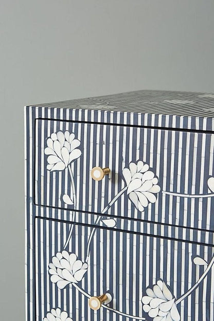 Rayures | Bone Inlay Chest of Drawer-ZAAMS