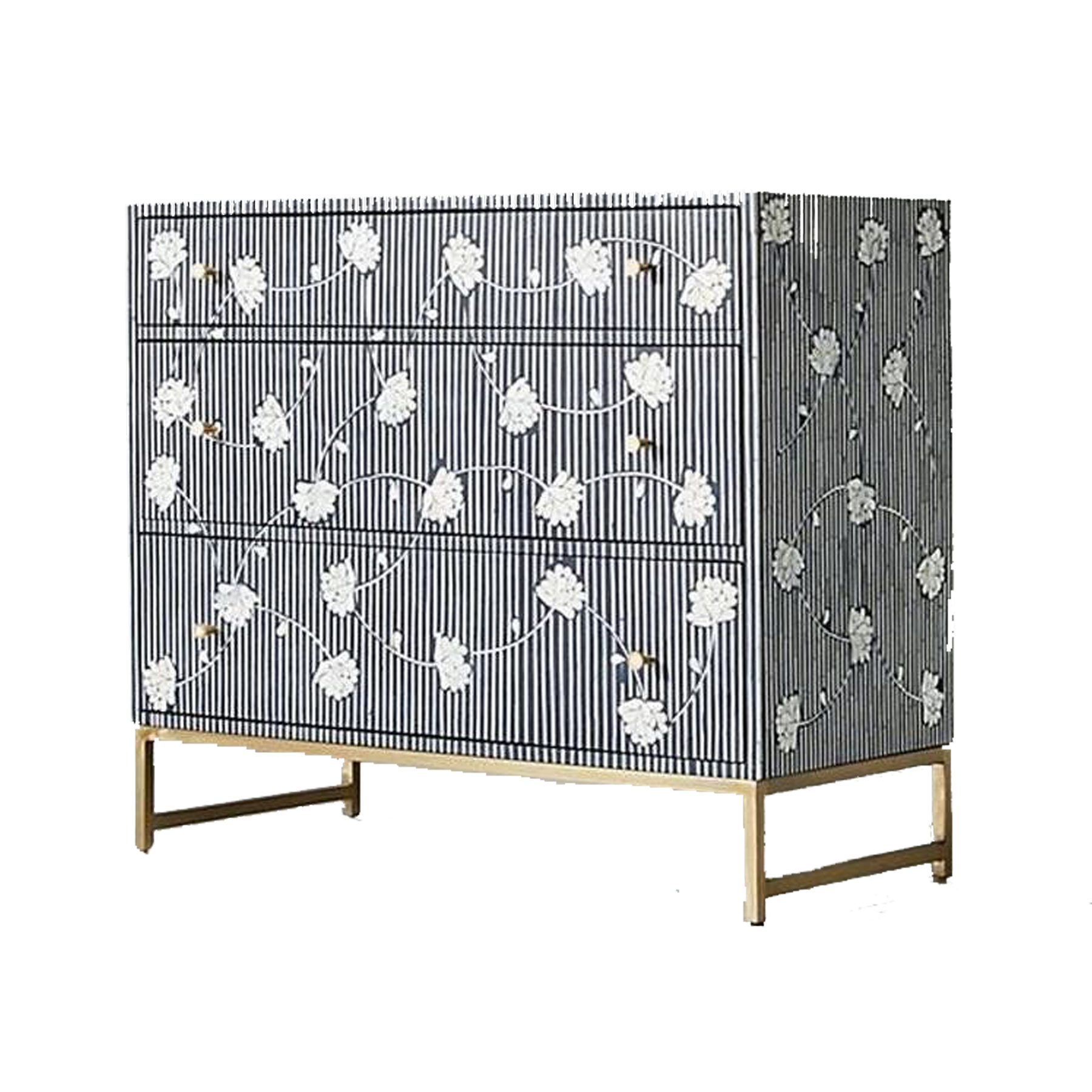 Rayures | Bone Inlay Chest of Drawer-ZAAMS