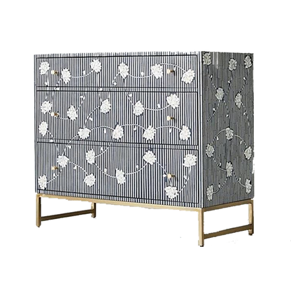 Rayures | Bone Inlay Chest of Drawer-ZAAMS